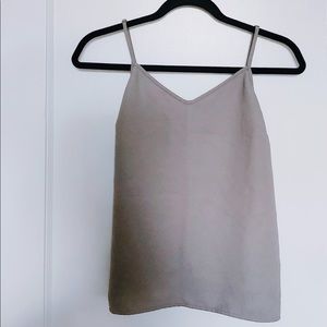 XS | Banana Republic Luxe Gray Spaghetti Shirt